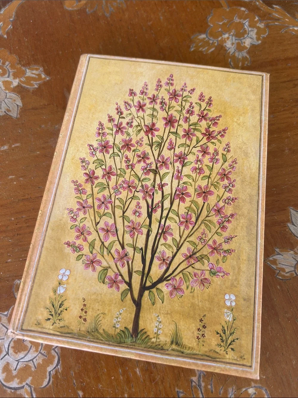 Hand-Painted Pink Blossom Tree Wall Art - Home Wall Decor